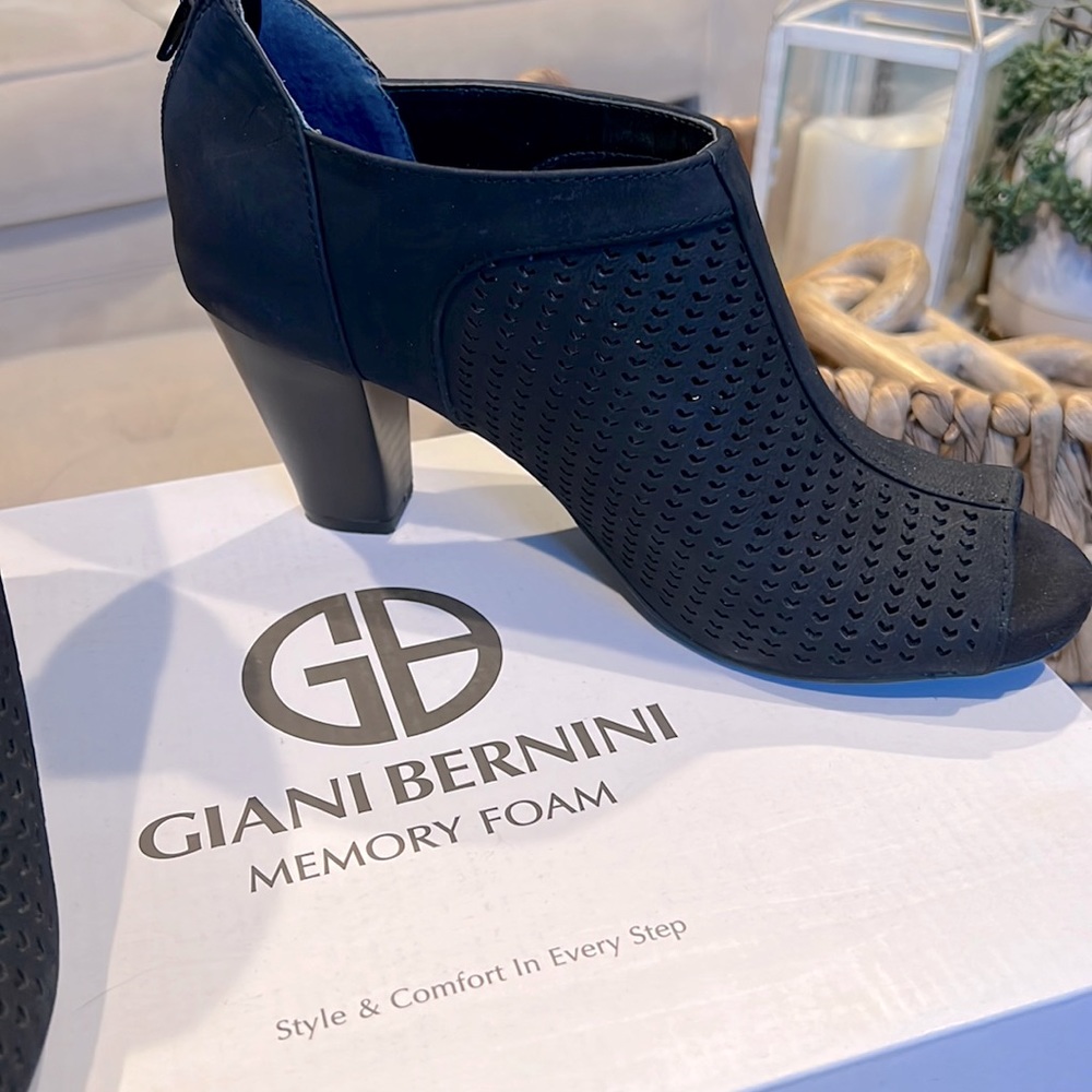 Giani Bernini Memory Foam Open Toe Booties